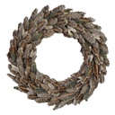 Coroncina con foglie marrone glitter cmø45h8