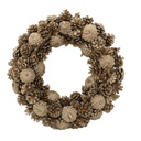 Coroncina con pigne champagne cm ø45h9