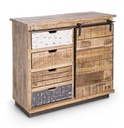 Credenza 1 Anta 4 Cassetti Tudor cm 90 x 35 x 85 h