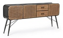 Credenza 3 ante e 2 cassetti in metallo stile vintage