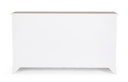 Credenza Dorotea 2 ante 4 cassetti in legno nobilitato bianco