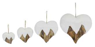 Cuore innevato grande nal-0070 cm. 39 x41