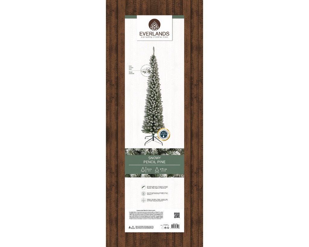 Albelo di Natale Pencil pine Innevato H 240 x ø 70 cm
