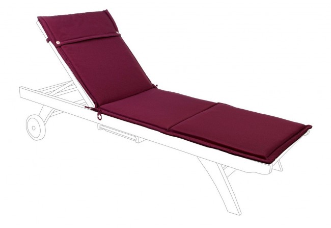 Cuscino lettino esterno  in tessuto sfoderabile bordeaux Poly