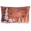 Cuscino tessuto decorazioni led beige cm30x50