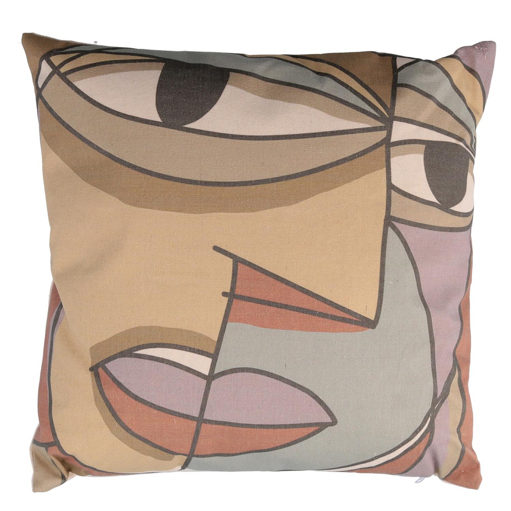 Cuscino tessuto multicolor quadro cm 38x38
