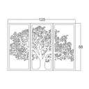 Decorazione murale quadro moderno albero nero EFFEZ