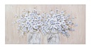 Dipinto olio su tela floreale Village cm 120 x 2,8 x 60