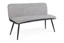 Divano 2 posti tessuto grigio Louis cm 142 x 47 x 88h