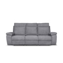 Divano Milano 3 posti 2 recliner manuali grigio