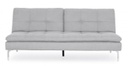 Divano Letto 3 Posti Leon Grigio Chiaro in tessuto L190 cm