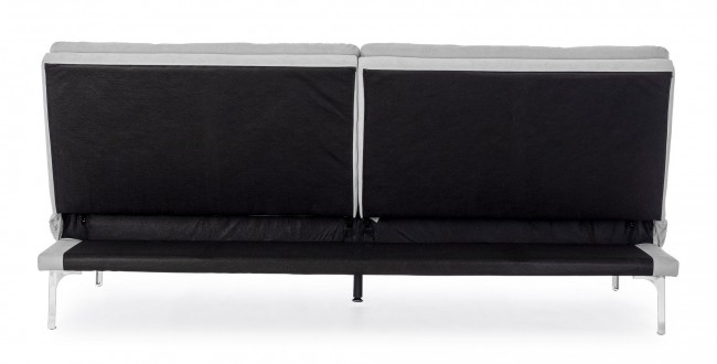 Divano Letto 3 Posti Leon Grigio Chiaro in tessuto L190 cm