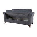 Divano due posti in tessuto con contenitore Grigio BUKET 160x86x h85 cm