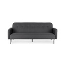 Divano letto tre posti in tessuto Nero BRIDJET 200x82x h81 cm