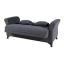 Divano due posti in tessuto con contenitore Grigio BUKET 160x86x h85 cm