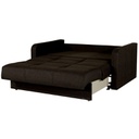 Divano letto due posti in legno e velluto Marrone ADONIS 165x105x h87 cm