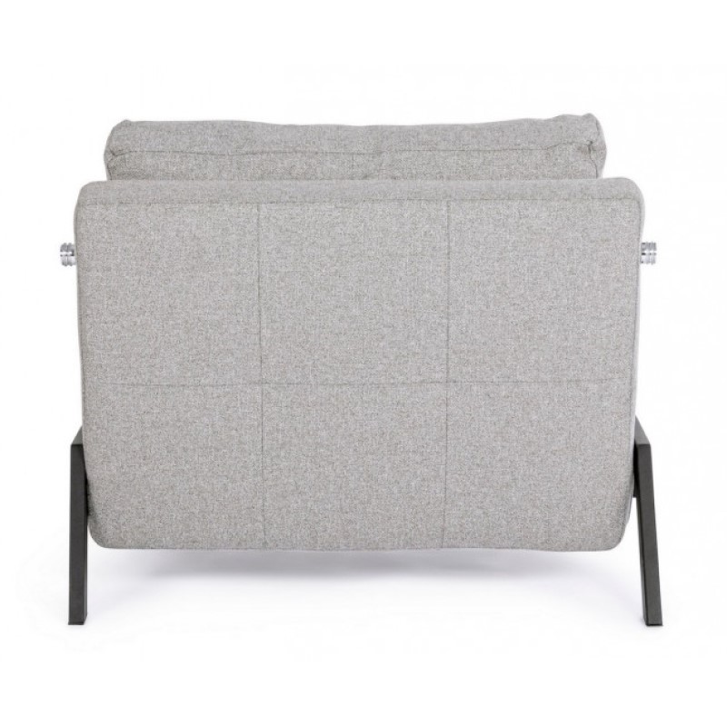 Divano letto salvaspazio un posto in tessuto Beige HAYDEN 95x96x h79 cm