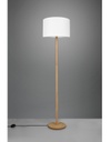 Elegante Piantana Korba Base Legno Paralume Bianco Trio Lighting