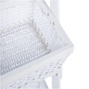 Espositore rustico Darik 8 cesti in vimini bianco