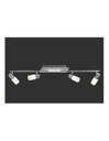 Faretto Clapton 4 Spot Led Cromo E Vetro Bianco L96 cm Trio Lighting