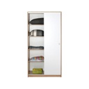 (2c) Armadio 2 ante scorrevoli 5 ripiani bianco e sonoma cm 94x52xh.182 (SWD431SB2)
