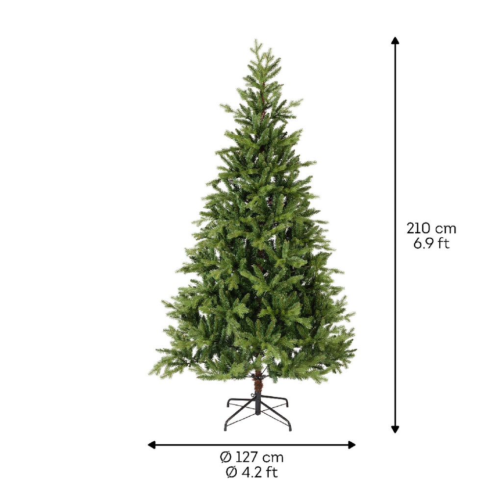Albero di Natale Allison pine H 210 x ø 127 cm