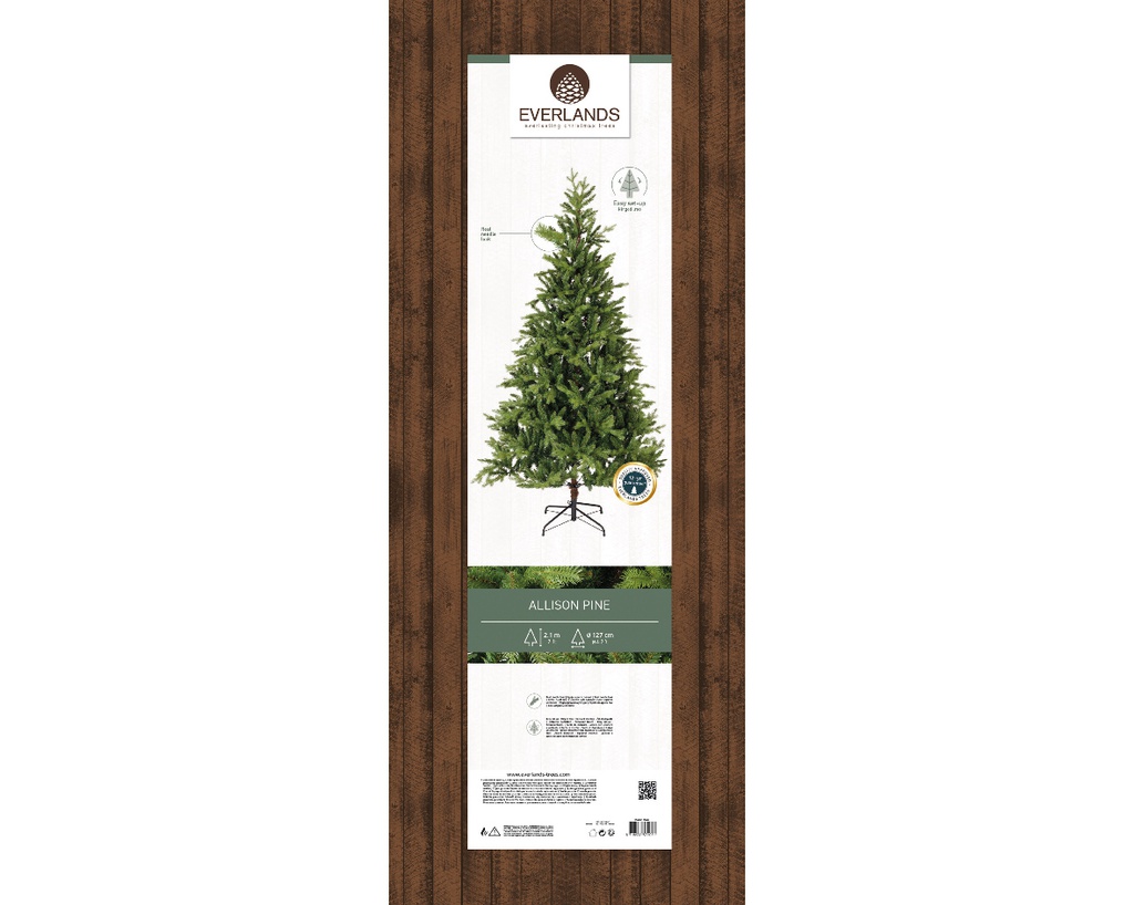 Albero di Natale Allison pine H 210 x ø 127 cm