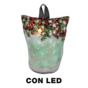 Fermaporta tessuto decorazioni led azzurro cm11h19