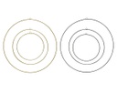 Figura di ferro a 2 colonne assemblata H 1 Ø 50 cm