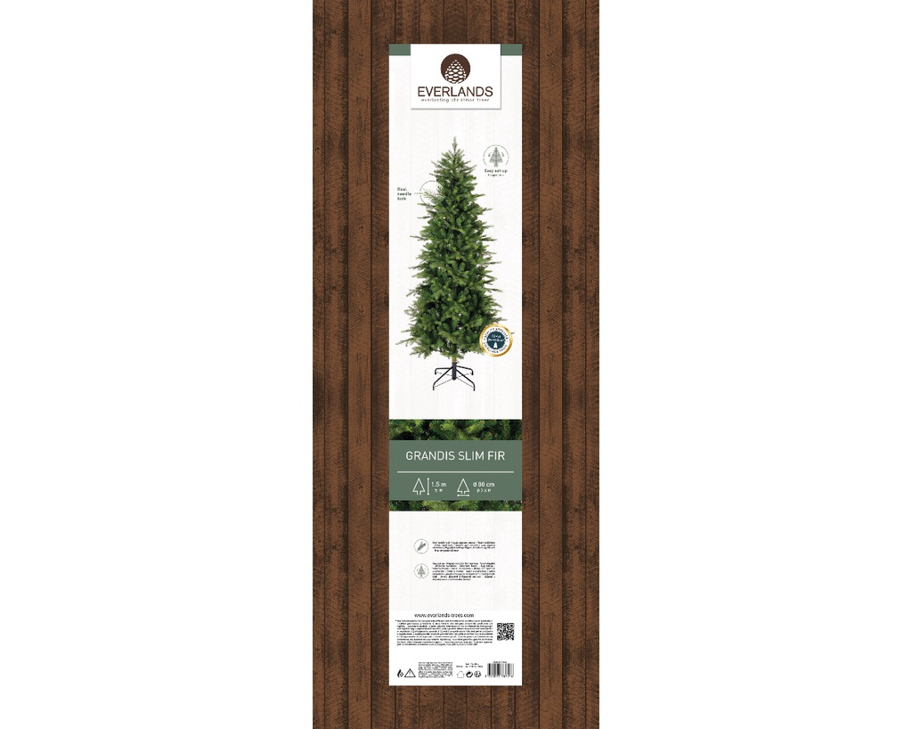 Albero di Natale Grandis slim fir H 150 x ø 80 cm