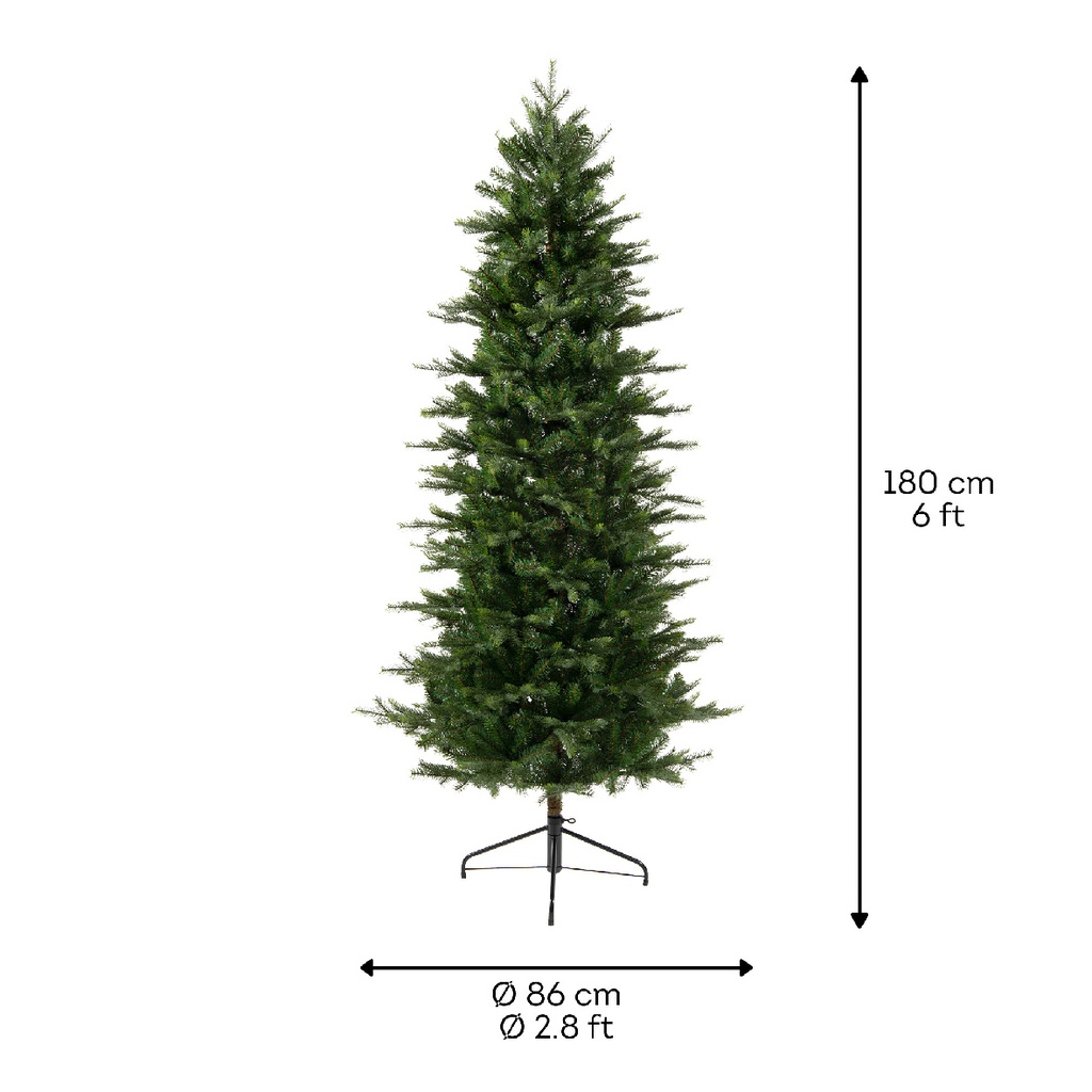 Albero di Natale Grandis slim fir H 180 x ø 86 cm