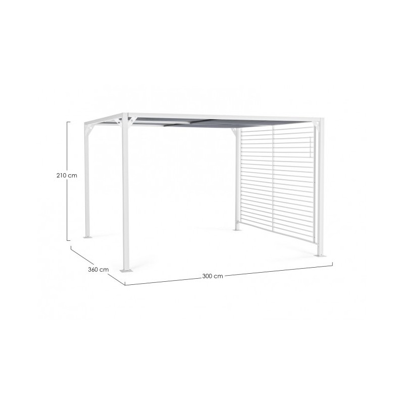 Gazebo Noah da esterno bianco 3x3,6 m