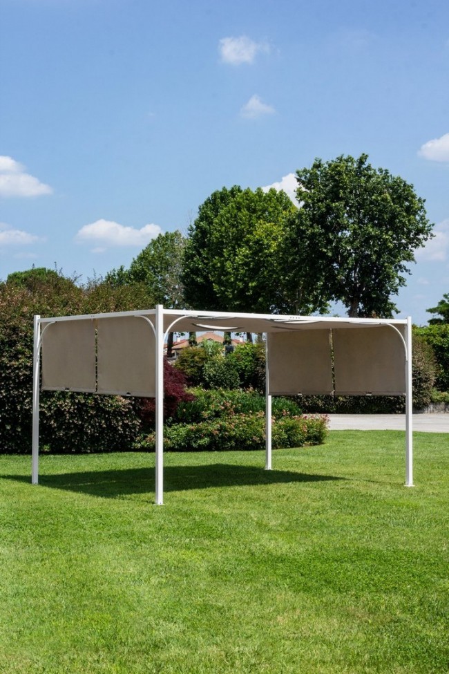Gazebo Slide 3x4 cm bianco-tortora