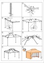 Gazebo dallas lusso 3x3m con zanzariera 400g-m2