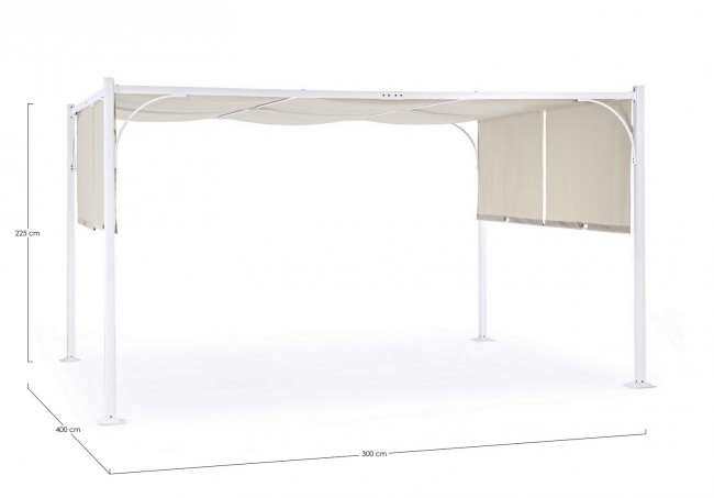 Gazebo Slide 3x4 cm bianco-tortora
