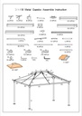 Gazebo dallas lusso 3x3m con zanzariera 400g-m2