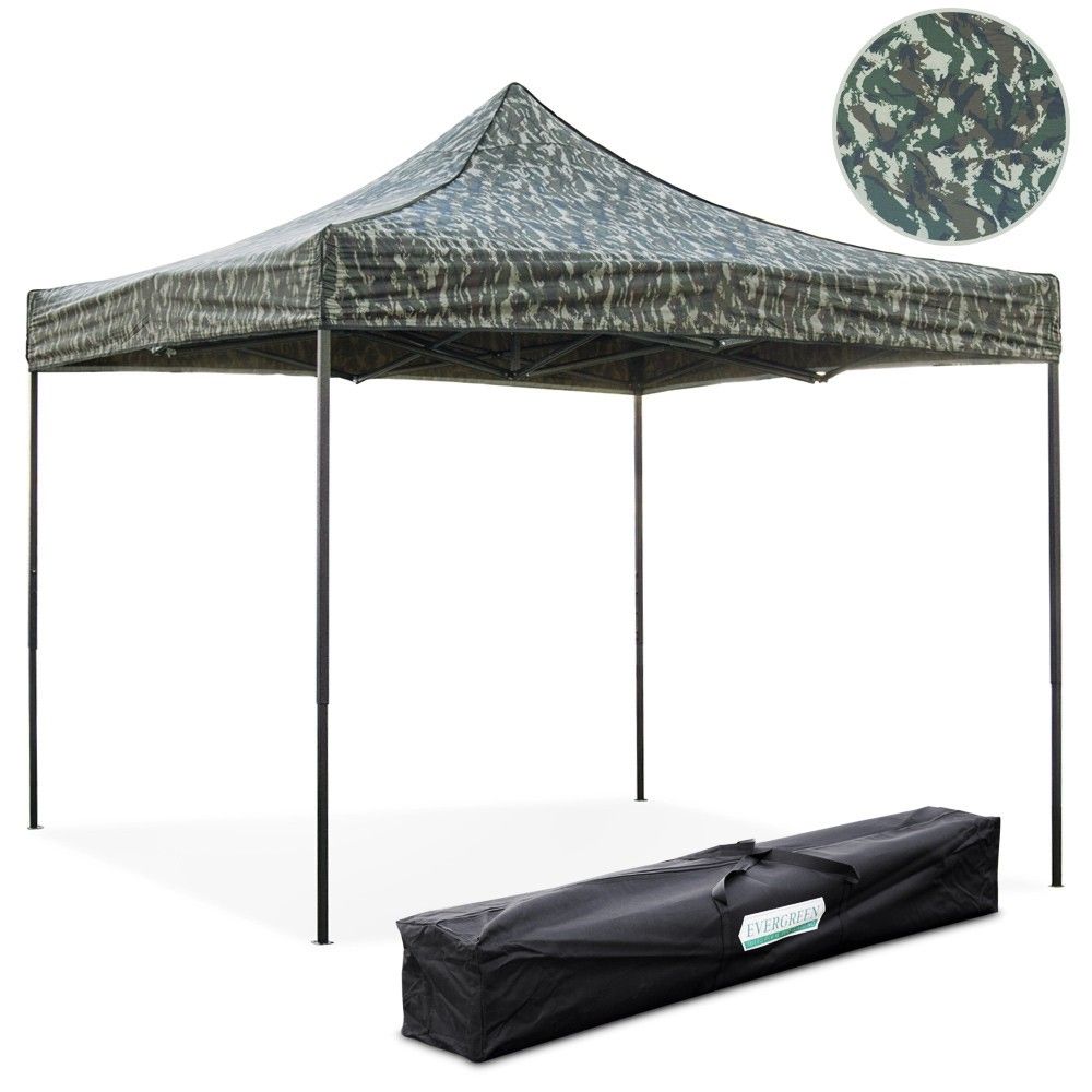 Gazebo pieghevole 3x3 Mimetico in PVC impermeabile