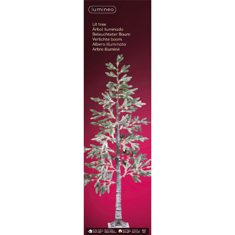Albero di Natale con 270 led esterno-interno H210 x Ø60