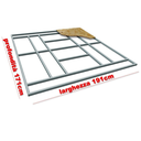 HABIT Base supporto pavimento per box casetta in lamiera metallo MOD. M 191X171X190CM