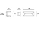 Incasso Chiuso 12W Led 3000K  linea mask  bianco