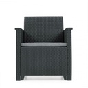 Keter Set 2 Poltrone + Tavolino Aperto EMMA BALCONY Grafite