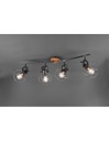 Lampada 4 Faretti Spot Orientabili Madras Industrial Trio Lighting