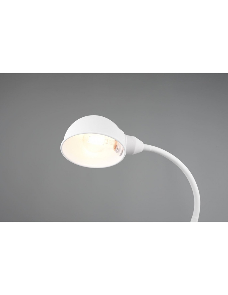Lampada Bianca Scrivania Braccio Flessibile Perry Trio Lighting