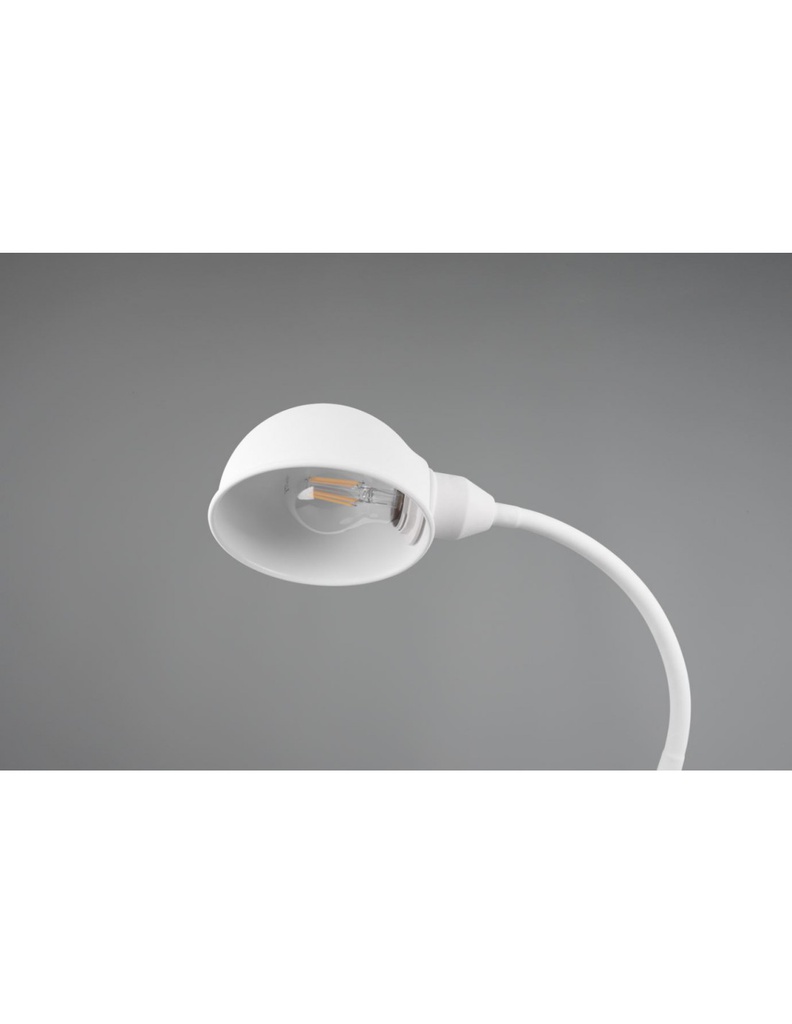 Lampada Bianca Scrivania Braccio Flessibile Perry Trio Lighting