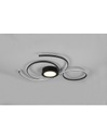 Lampada Circolare Soffitto Parete Moderna Led Dimmer Jive Nero Trio Lighting