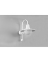 Lampada Da Parete Vintage Braccio Curvo Bianco Con Sensore Movimento IP44 Norman Trio Lighting