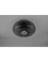 Lampada Da Soffitto Gabbia Metallica Ellissi Johann Nero Ø40 cm Trio Lighting