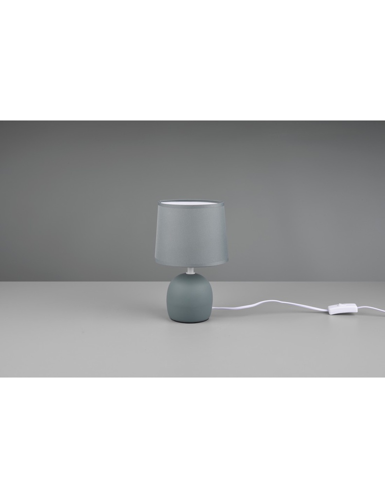 Lampada Da Tavolo Malu 1xE14 Ceramica E Tessuto Verde Ø16 cm Trio Lighting