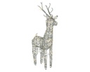 Lampada LED cervo in vimini per esterni 61 x 27 x 135 cm