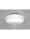 Lampada Rotonda Soffitto Legno Bianco Led 38w Dimmer Monte Trio Lighting